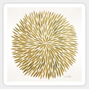 Gold Water Color Burst Sticker